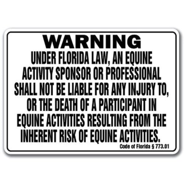 Signmission 14 in Height, 10 in Width, Plastic, 10" x 14", WS-Florida Equine WS-Florida Equine